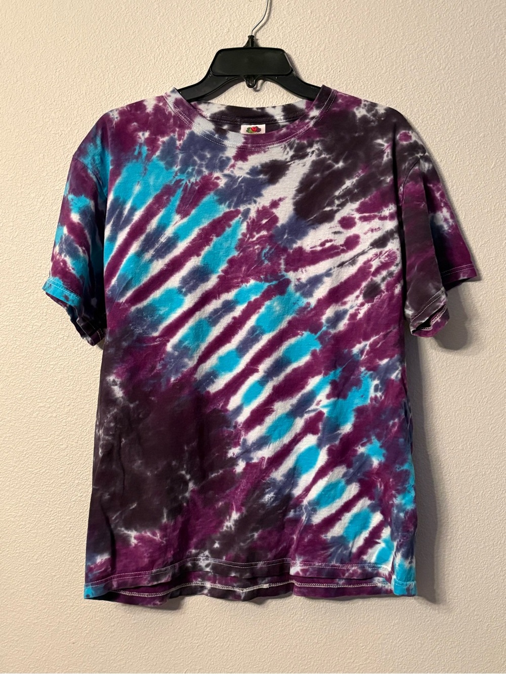 Purple Teal Tie Dye Shirt